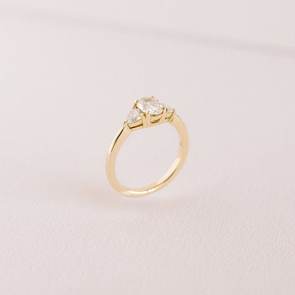 Cushion Hidden Halo Lab Grown Diamond Engagement Ring