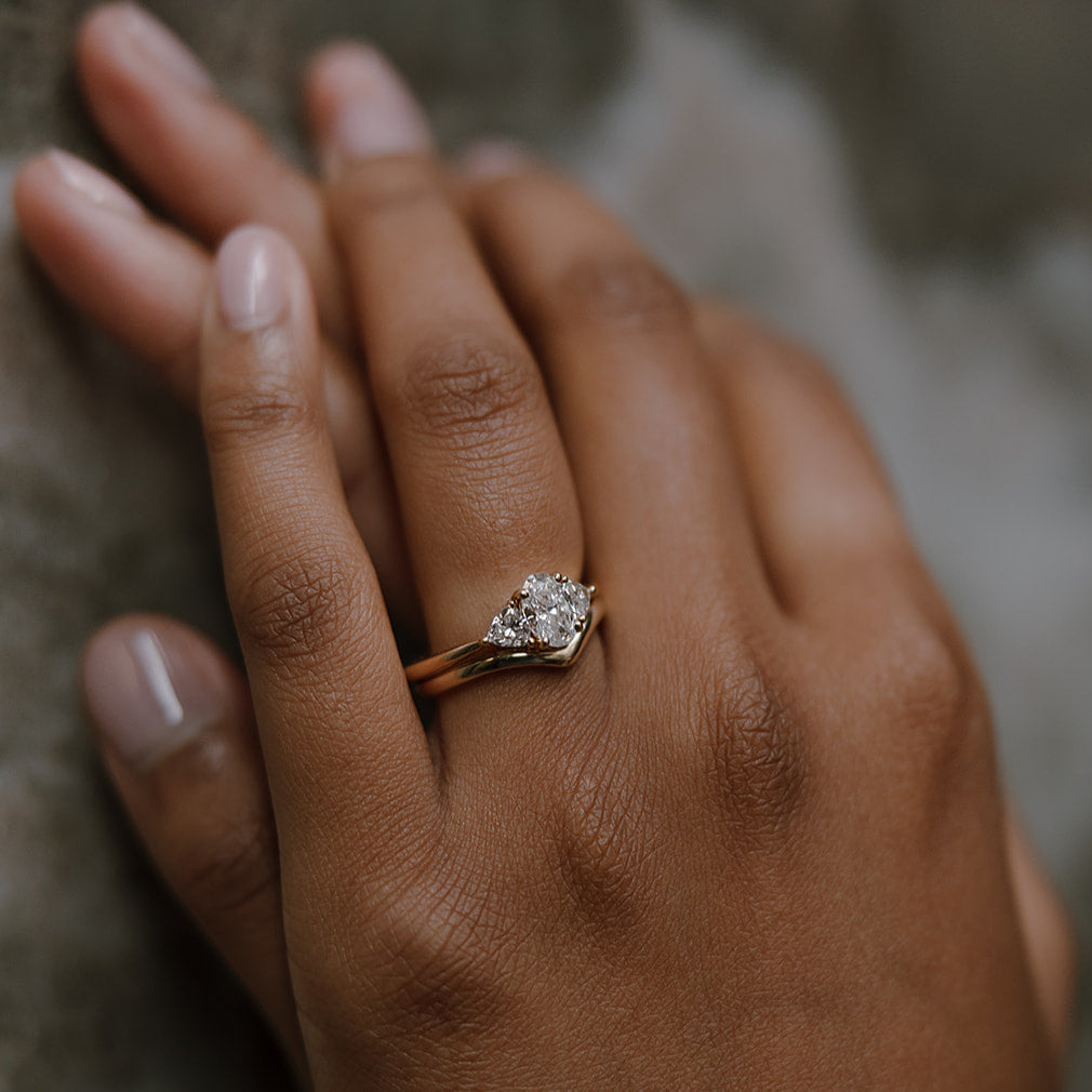Cushion Hidden Halo Lab Grown Diamond Engagement Ring