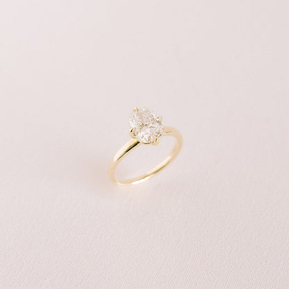 Cushion Hidden Halo Lab Grown Diamond Engagement Ring