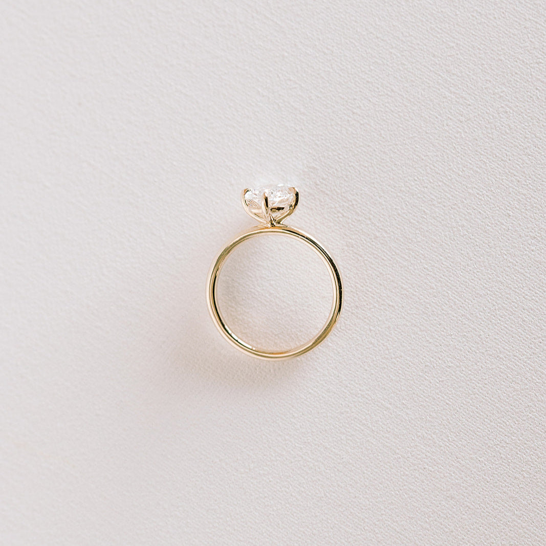 Cushion Hidden Halo Lab Grown Diamond Engagement Ring