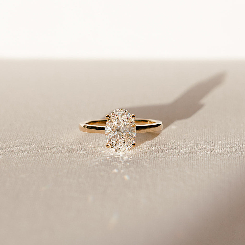 Cushion Hidden Halo Lab Grown Diamond Engagement Ring