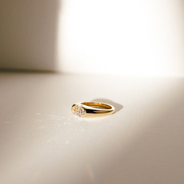 Cushion Hidden Halo Lab Grown Diamond Engagement Ring