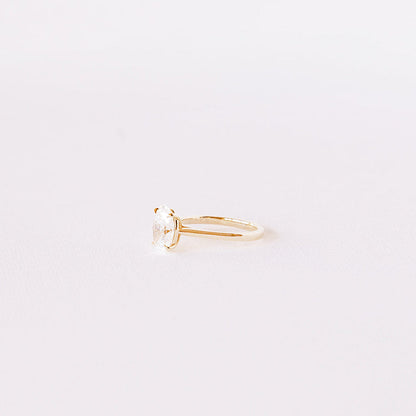 Cushion Hidden Halo Lab Grown Diamond Engagement Ring