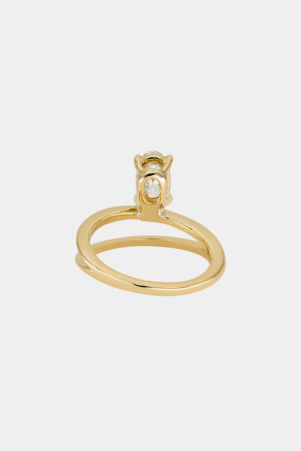 Marquise Shaped Three Stone Lab Grown Diamond Engagement Ring