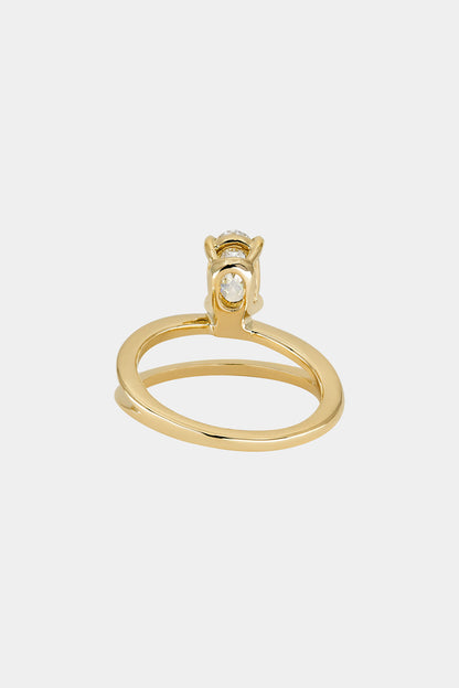 Marquise Shaped Three Stone Lab Grown Diamond Engagement Ring