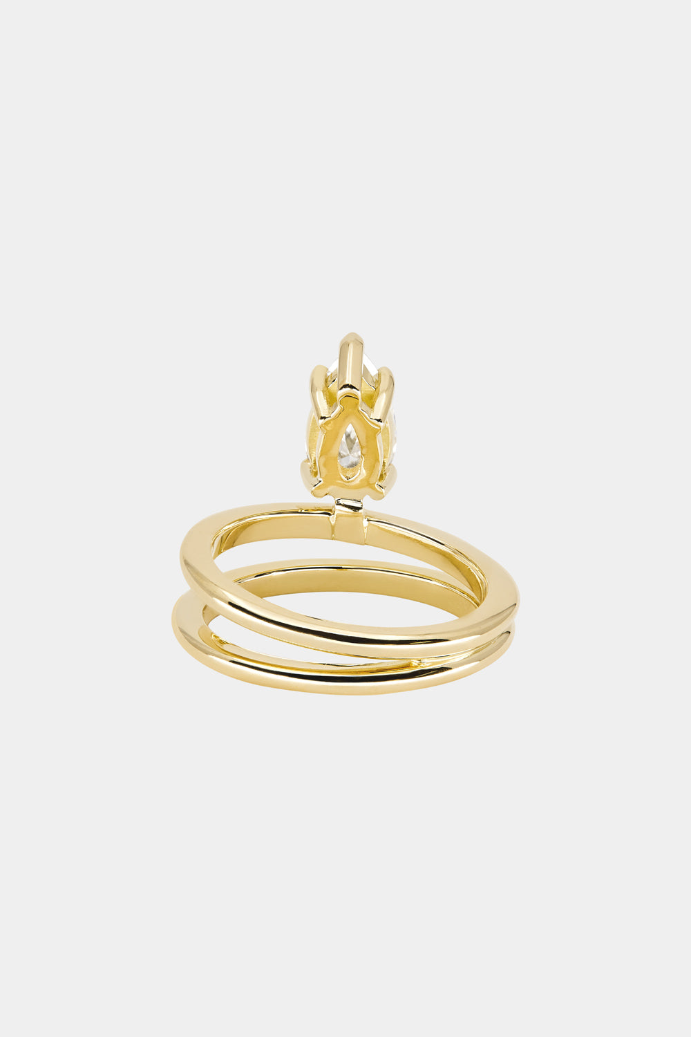 Marquise Shaped Three Stone Lab Grown Diamond Engagement Ring