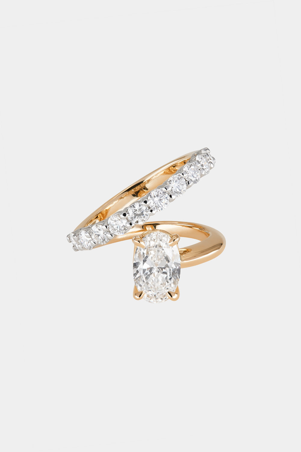 Marquise Shaped Three Stone Lab Grown Diamond Engagement Ring