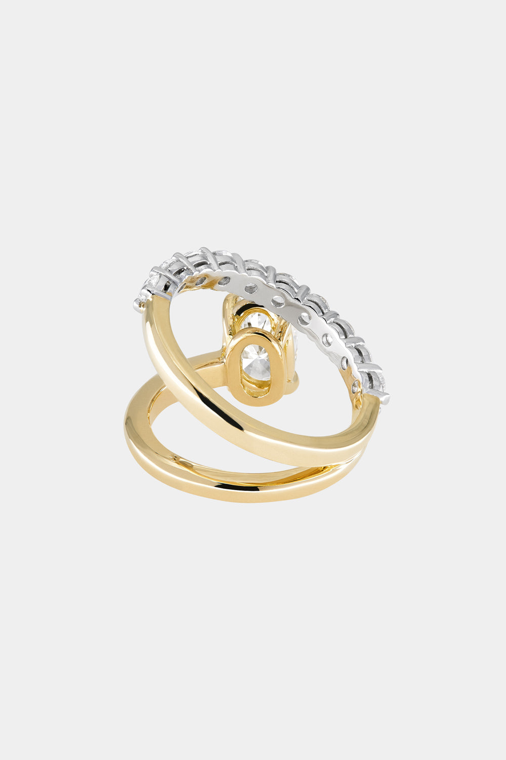 Marquise Shaped Three Stone Lab Grown Diamond Engagement Ring