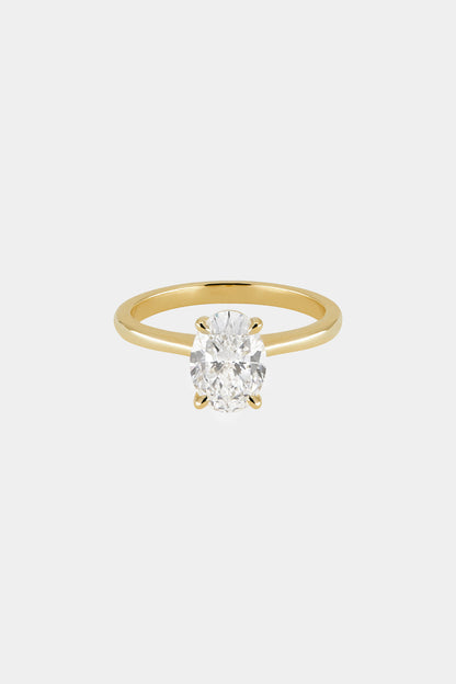 Marquise Shaped Three Stone Lab Grown Diamond Engagement Ring