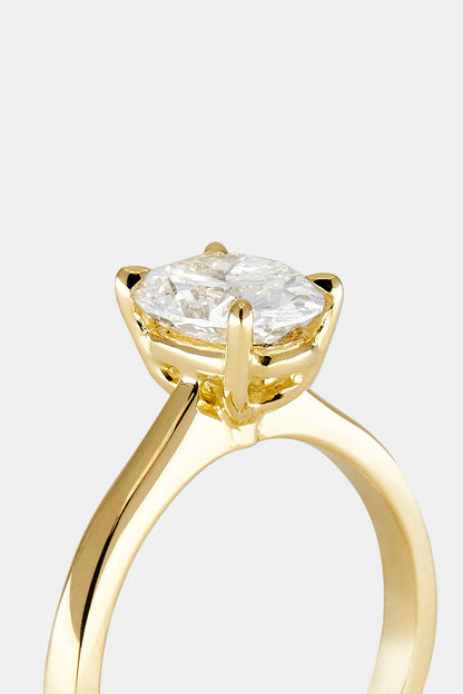 Marquise Shaped Three Stone Lab Grown Diamond Engagement Ring