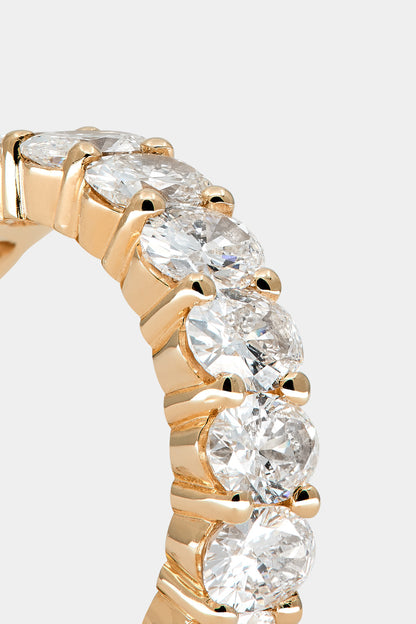 0.25 TCW Round Shaped Half Eternity Lab Grown Diamond Wedding Band