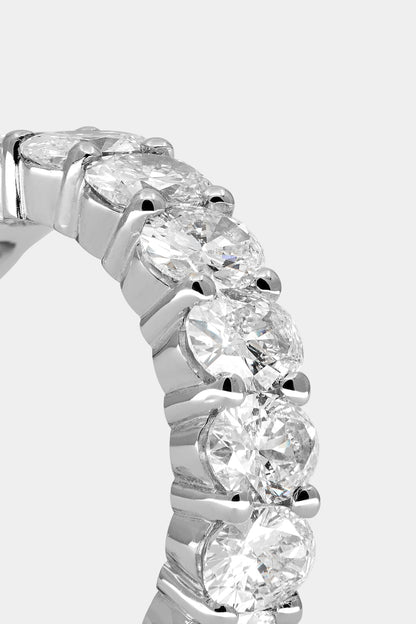 0.25 TCW Round Shaped Half Eternity Lab Grown Diamond Wedding Band