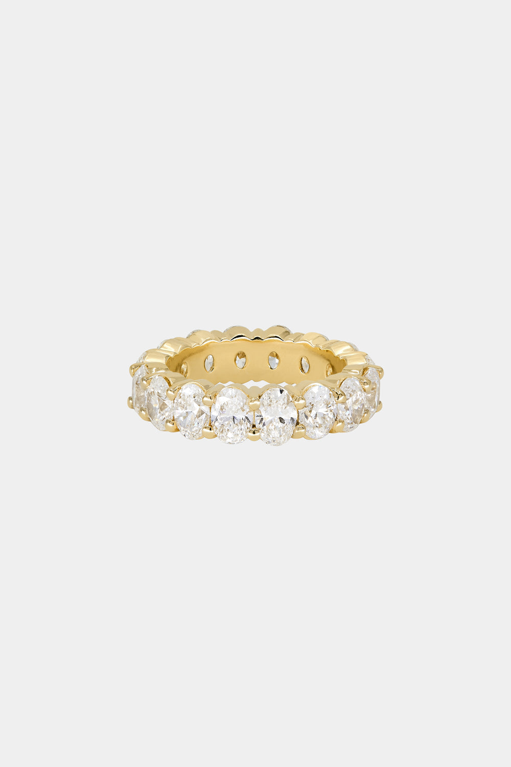 0.25 TCW Round Shaped Half Eternity Lab Grown Diamond Wedding Band