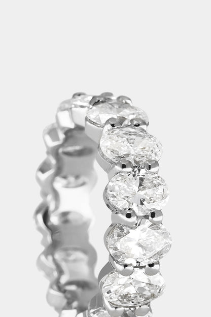 0.25 TCW Round Shaped Half Eternity Lab Grown Diamond Wedding Band