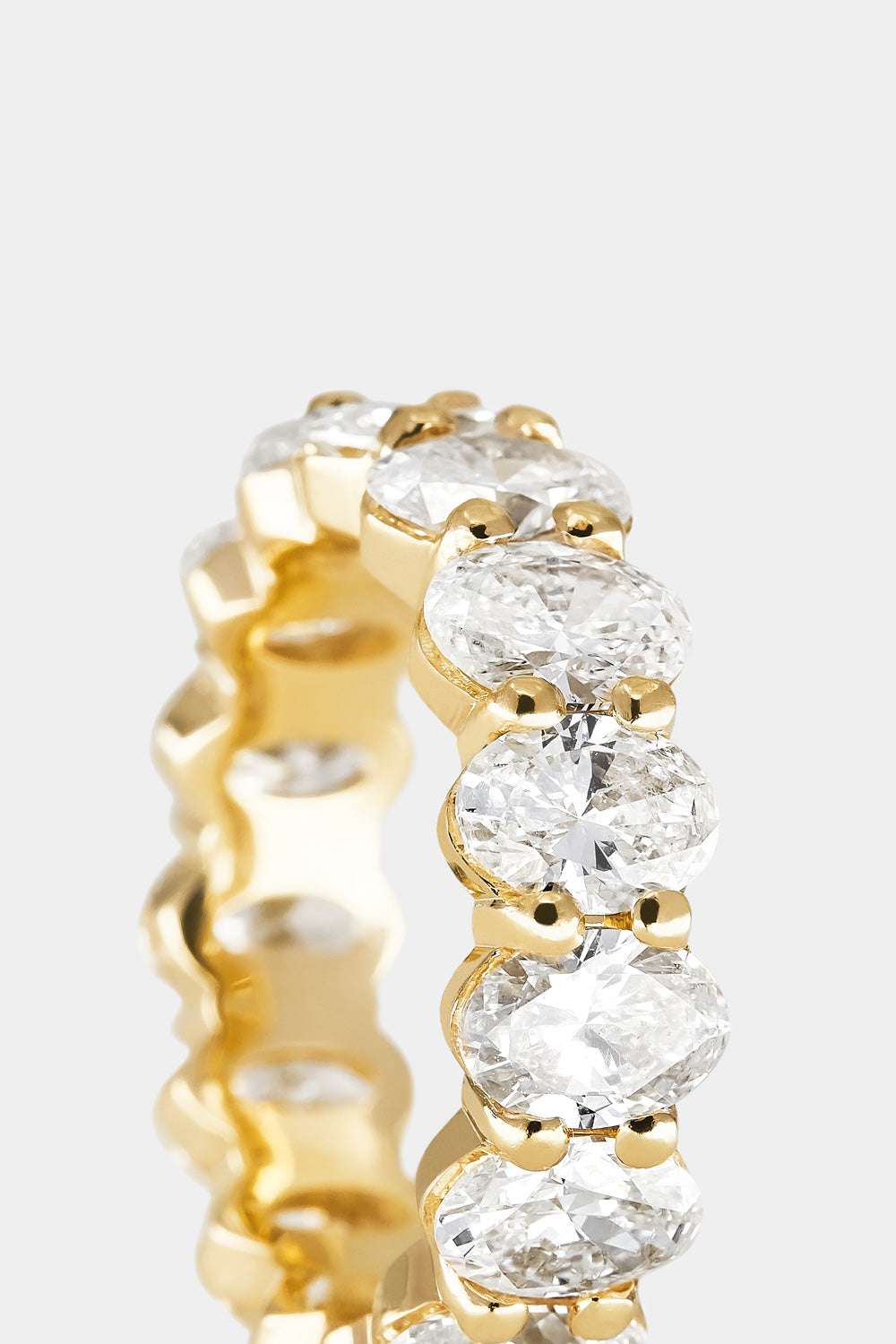 0.25 TCW Round Shaped Half Eternity Lab Grown Diamond Wedding Band