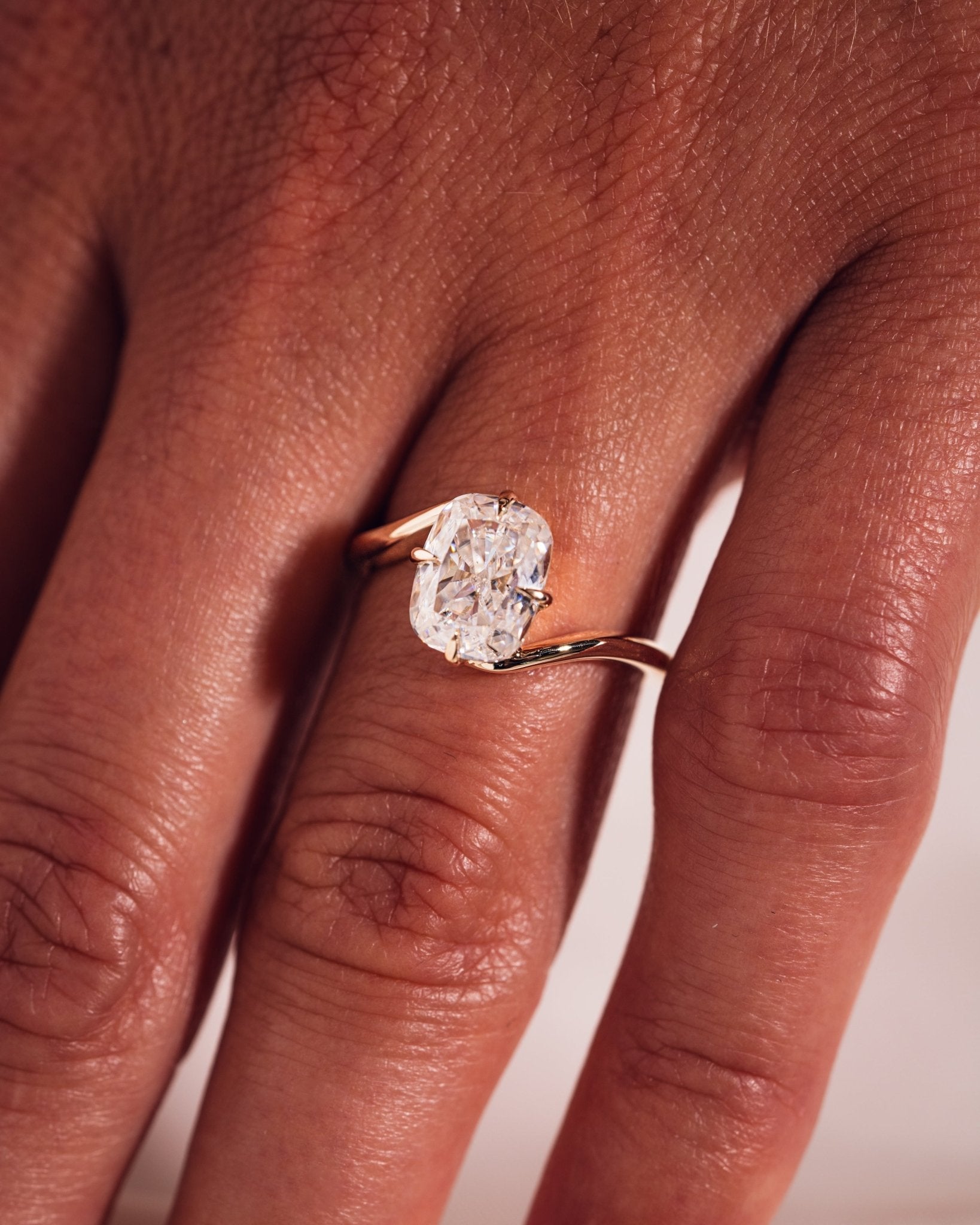 Cushion Hidden Halo Lab Grown Diamond Engagement Ring