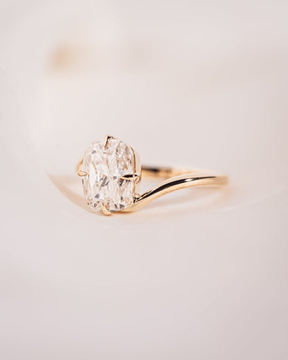 Cushion Hidden Halo Lab Grown Diamond Engagement Ring