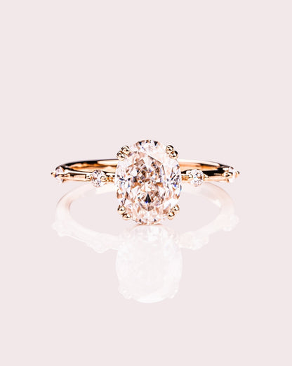 Cushion Hidden Halo Lab Grown Diamond Engagement Ring