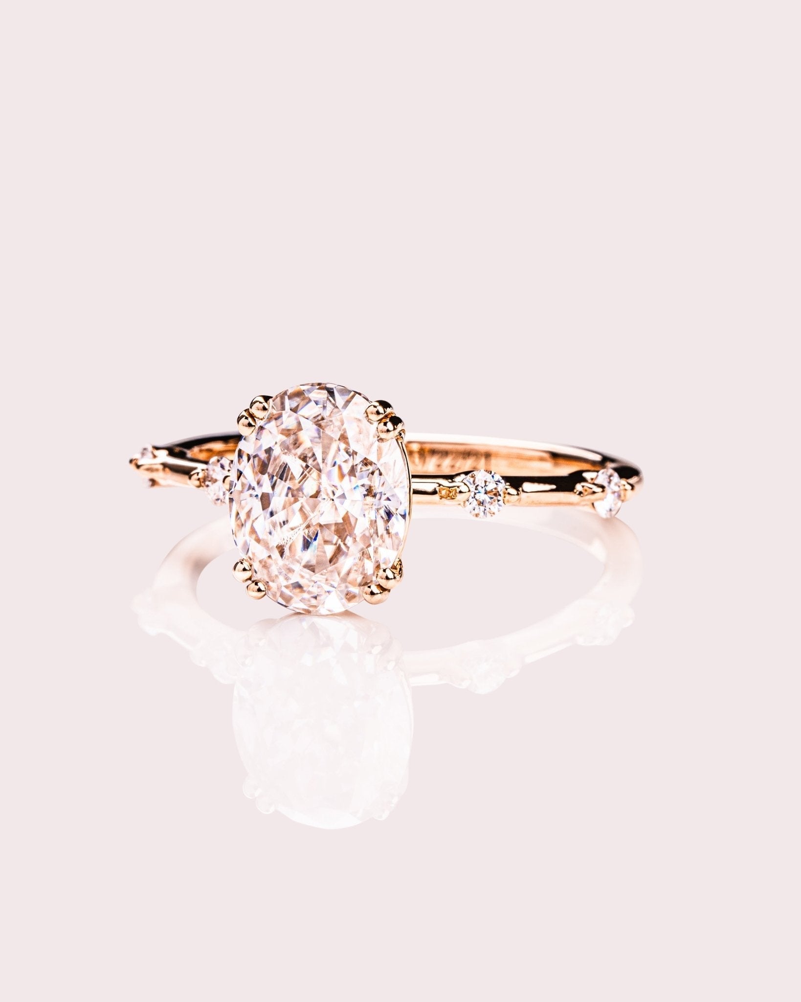Cushion Hidden Halo Lab Grown Diamond Engagement Ring