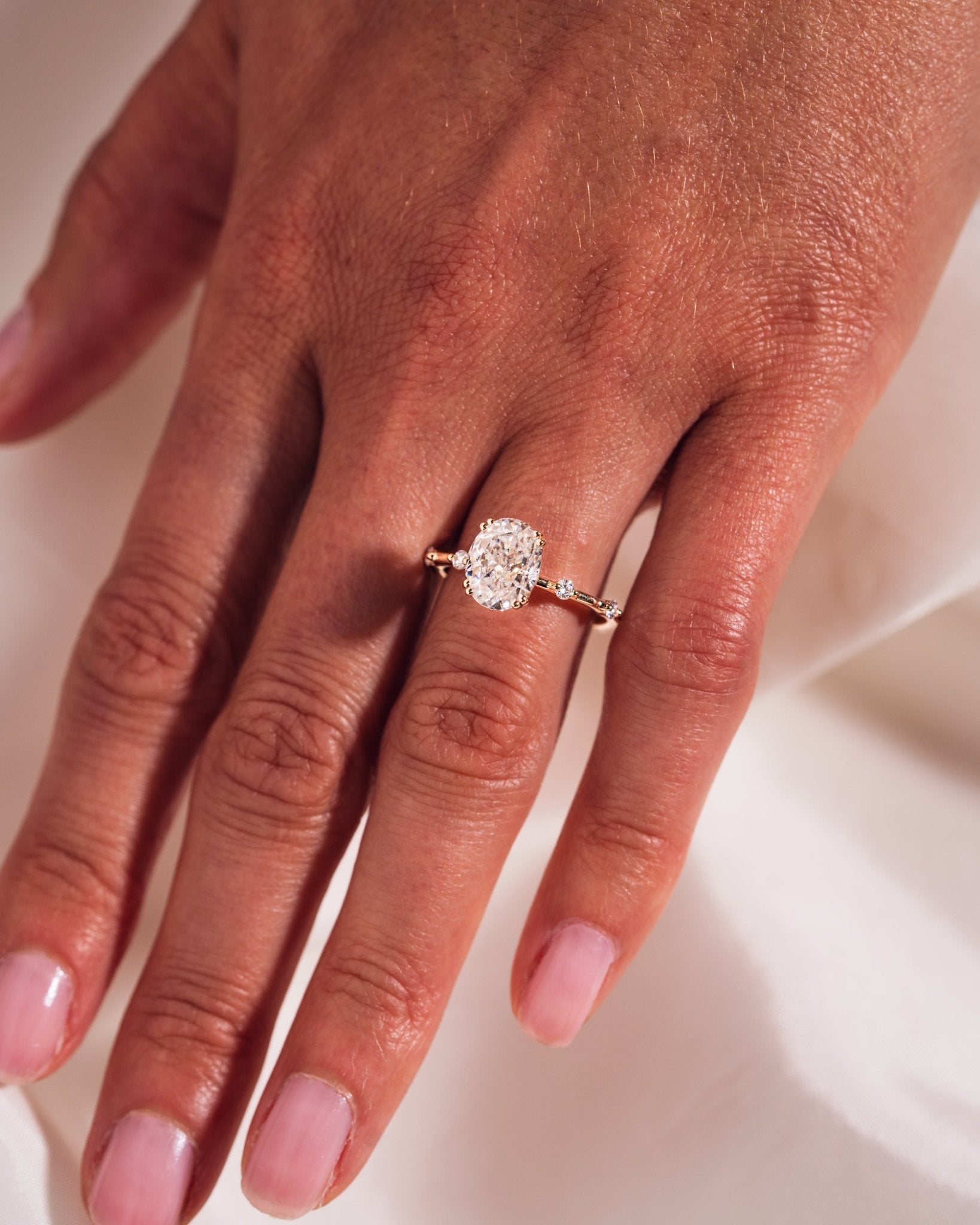Cushion Hidden Halo Lab Grown Diamond Engagement Ring