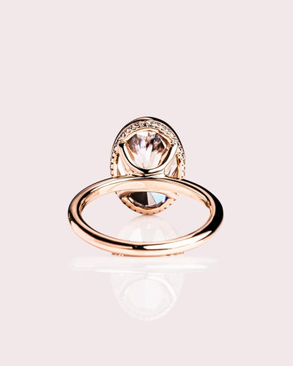 Cushion Hidden Halo Lab Grown Diamond Engagement Ring