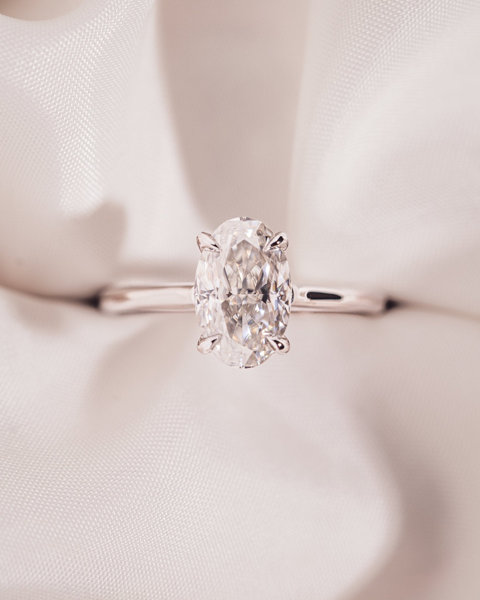 Cushion Hidden Halo Lab Grown Diamond Engagement Ring