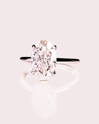Cushion Hidden Halo Lab Grown Diamond Engagement Ring