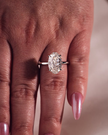Cushion Hidden Halo Lab Grown Diamond Engagement Ring