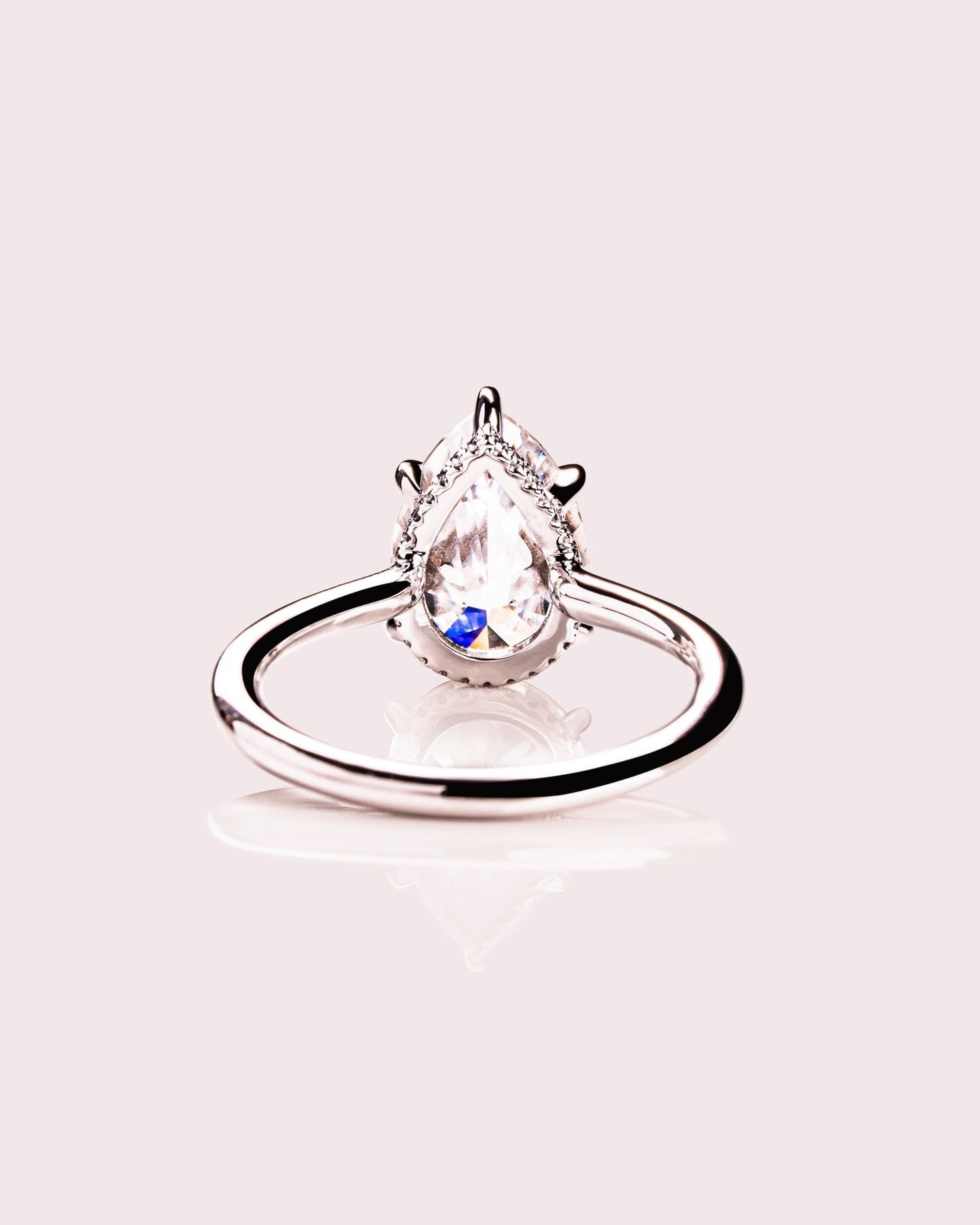 Cushion Hidden Halo Lab Grown Diamond Engagement Ring