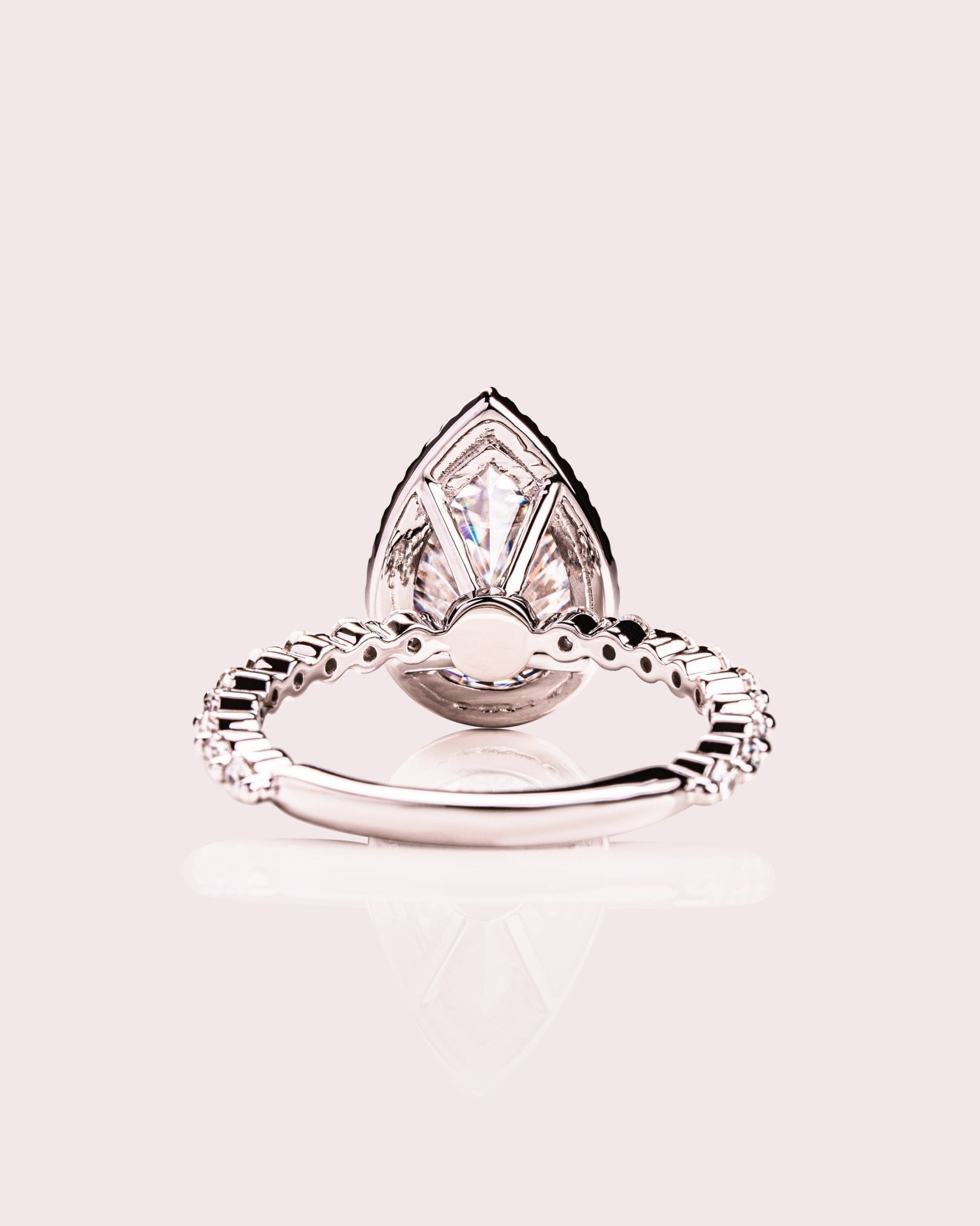 Cushion Hidden Halo Lab Grown Diamond Engagement Ring