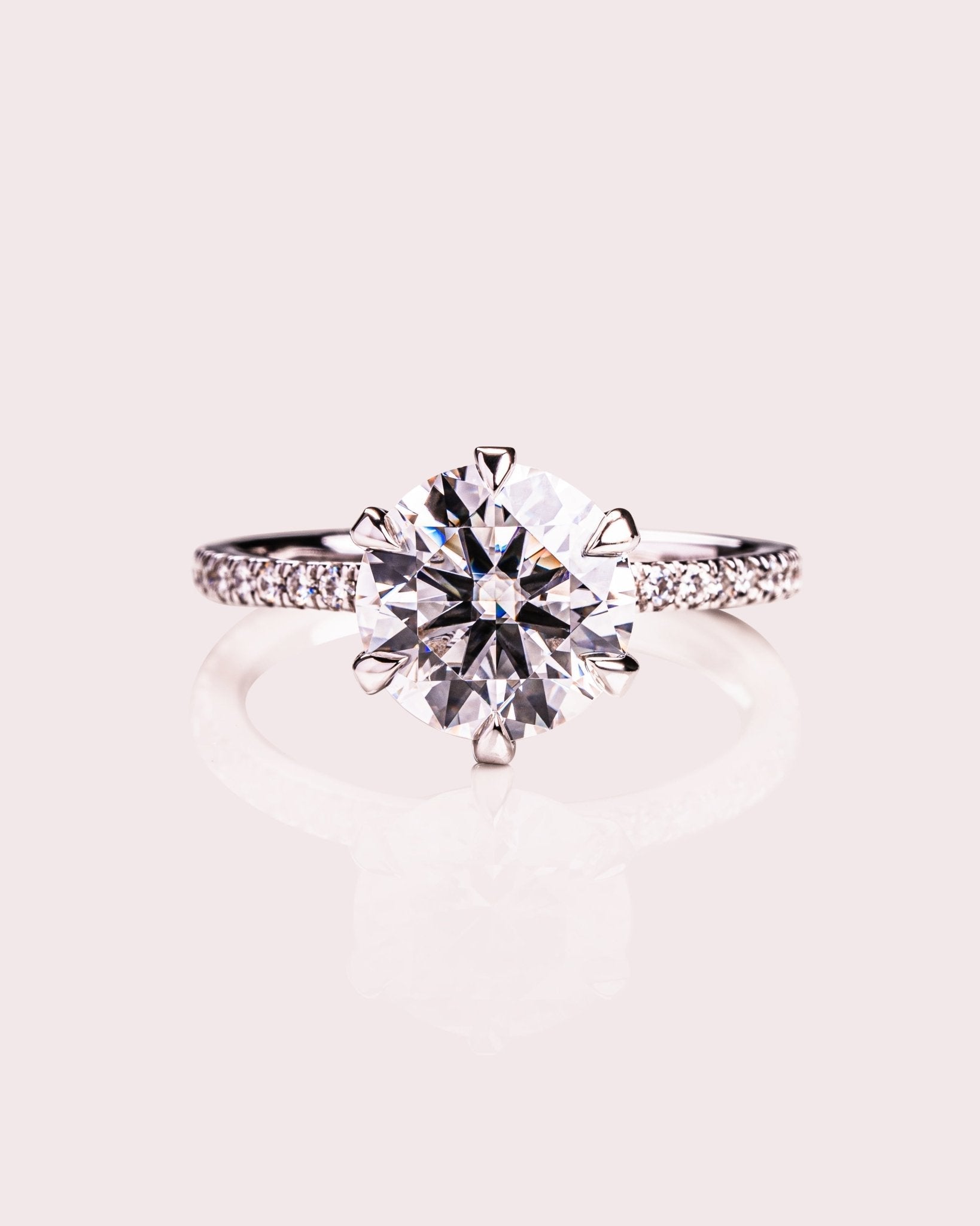 Cushion Hidden Halo Lab Grown Diamond Engagement Ring