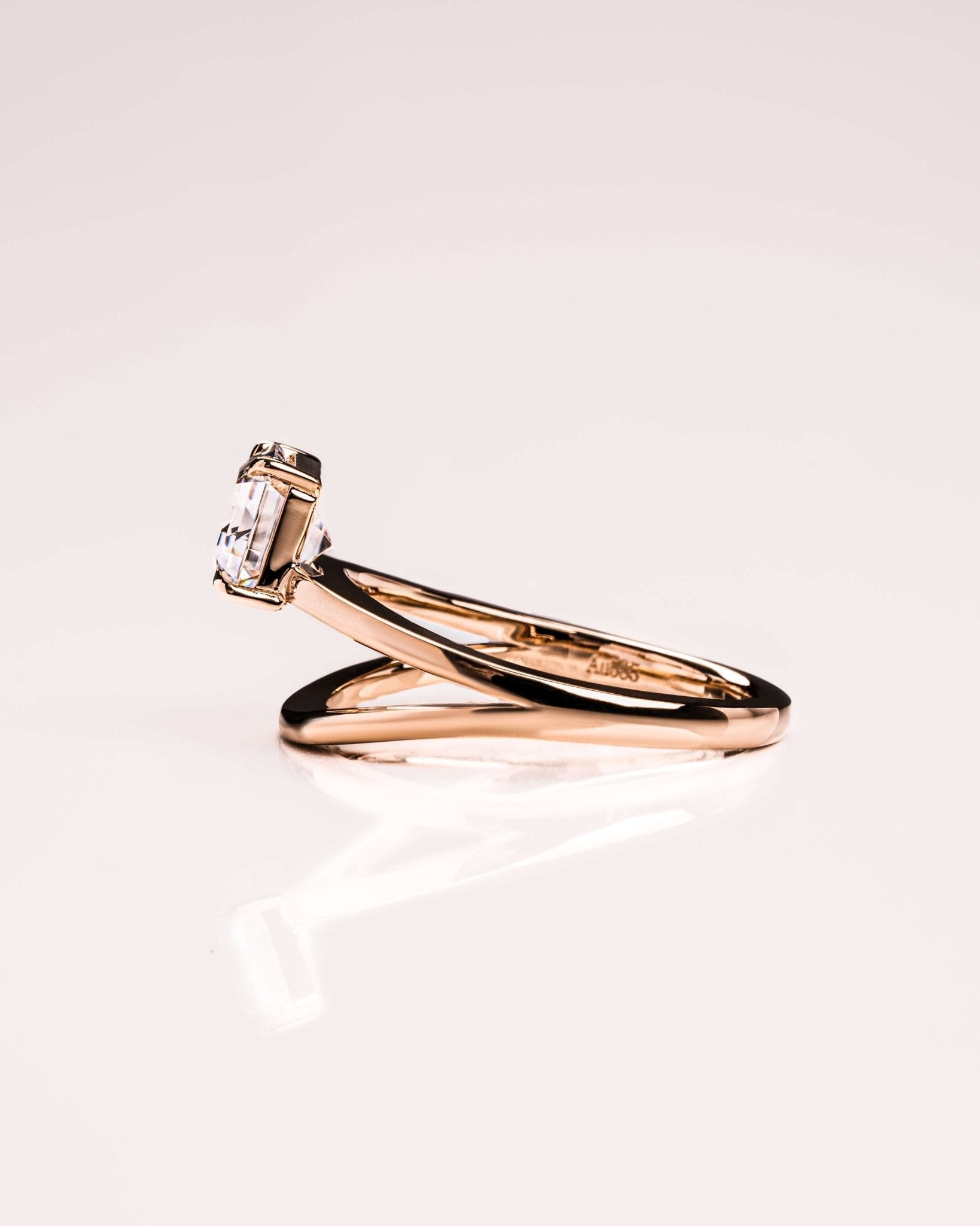 Cushion Hidden Halo Lab Grown Diamond Engagement Ring