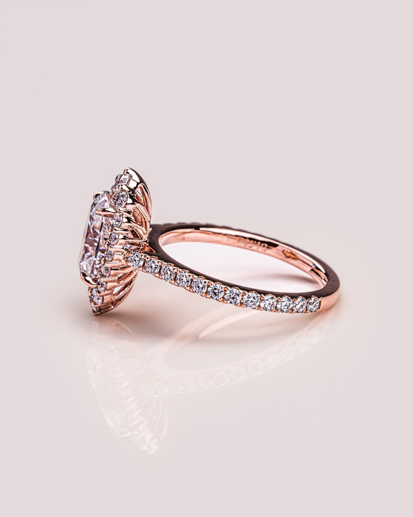 Cushion Hidden Halo Lab Grown Diamond Engagement Ring