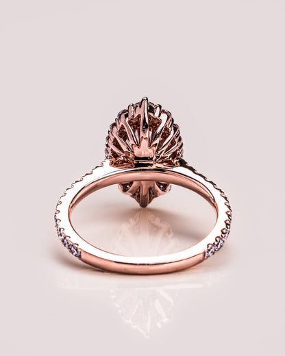 Cushion Hidden Halo Lab Grown Diamond Engagement Ring