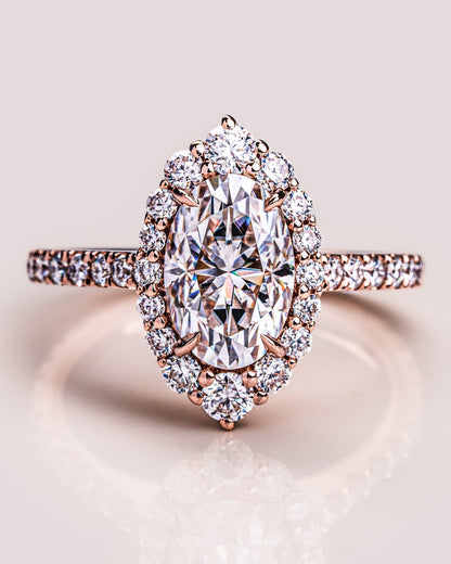 Cushion Hidden Halo Lab Grown Diamond Engagement Ring