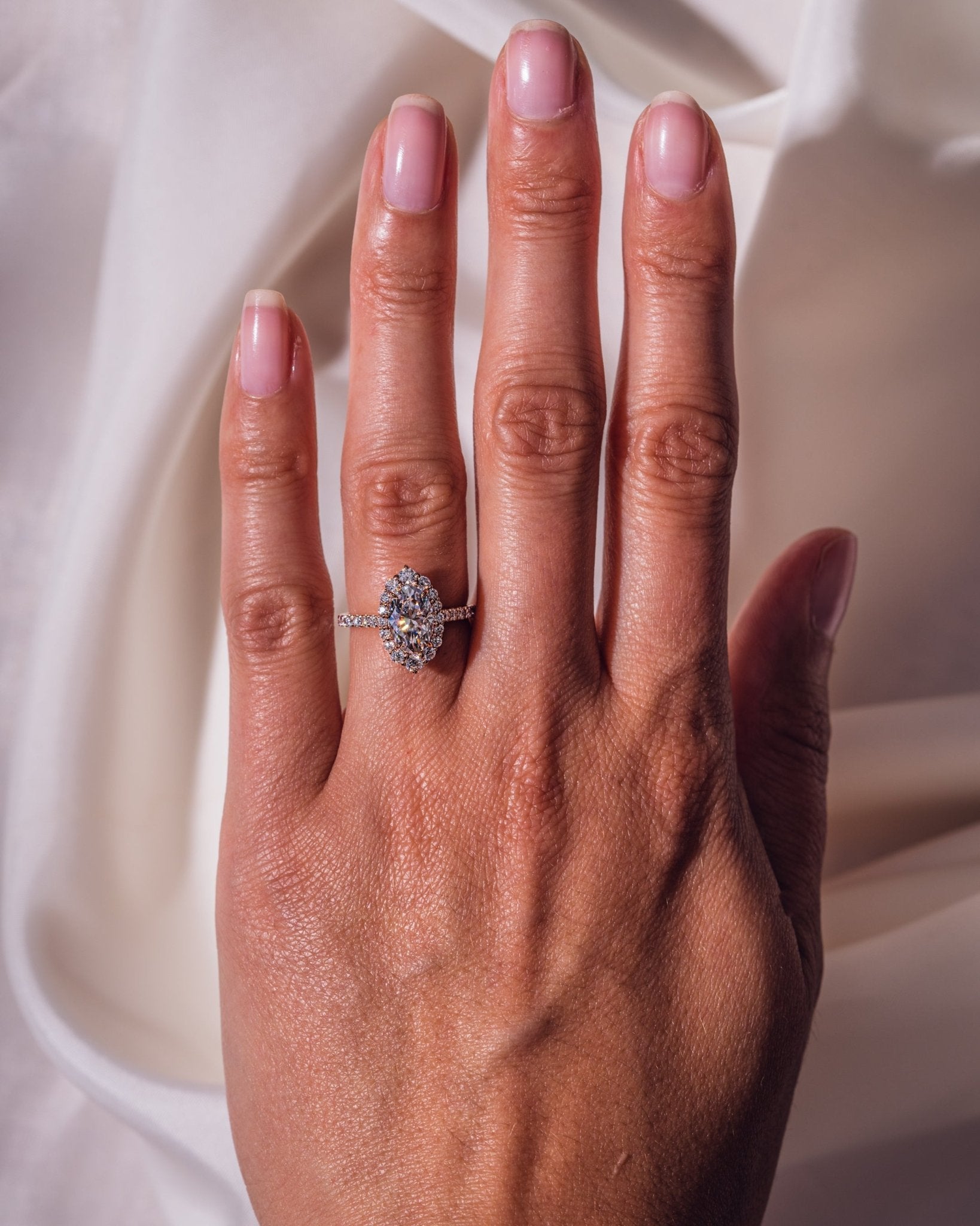 Cushion Hidden Halo Lab Grown Diamond Engagement Ring