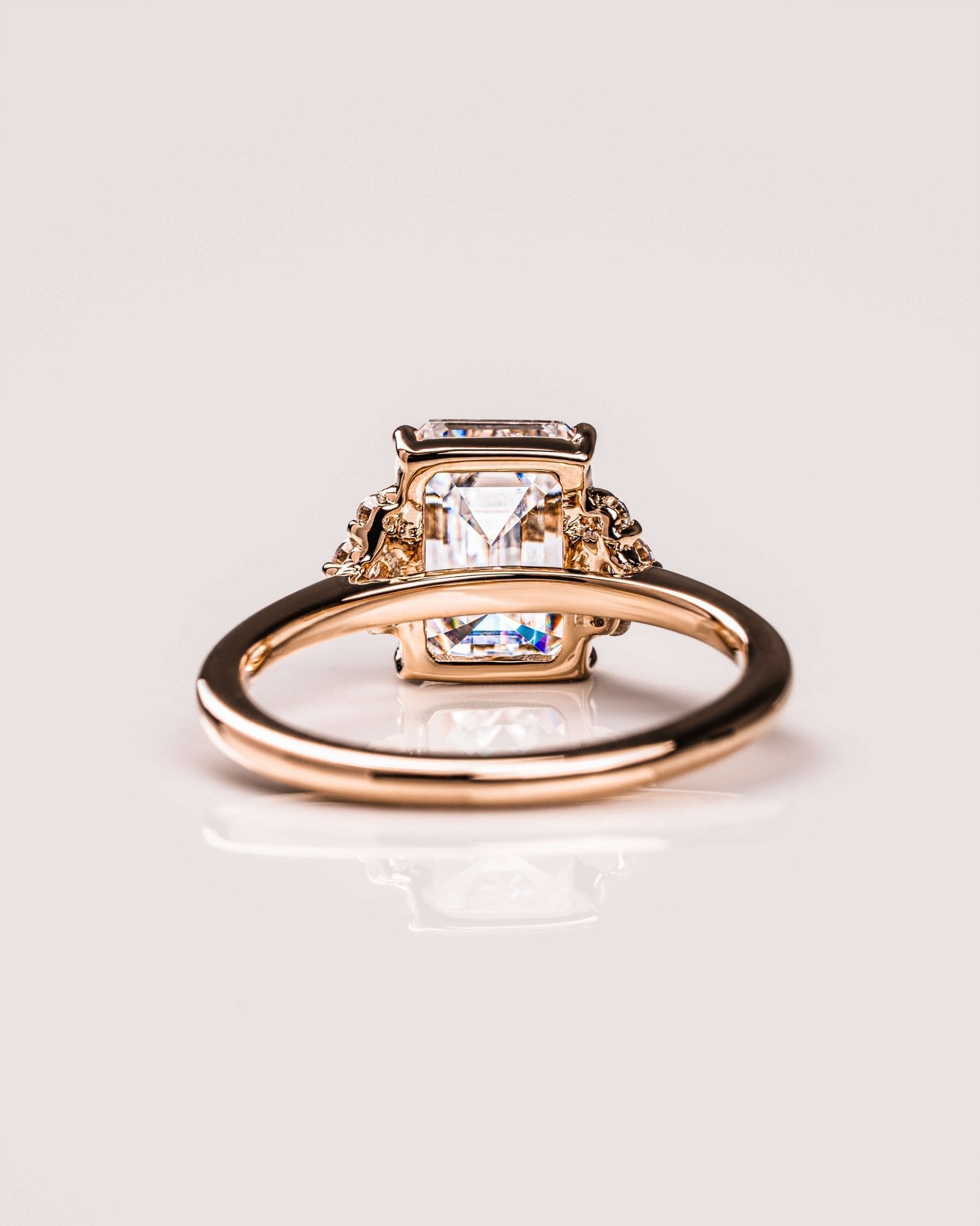 Cushion Hidden Halo Lab Grown Diamond Engagement Ring