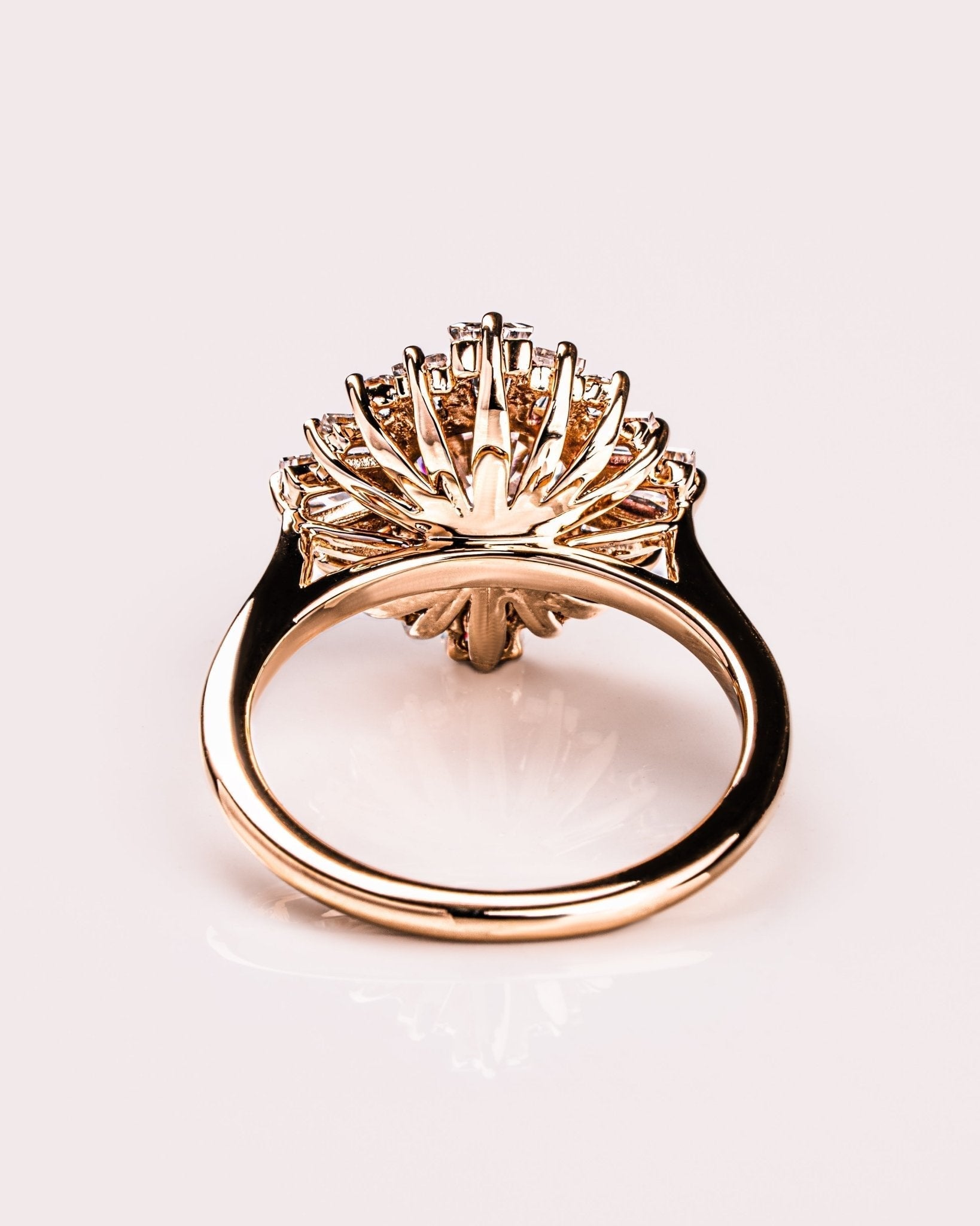Cushion Hidden Halo Lab Grown Diamond Engagement Ring