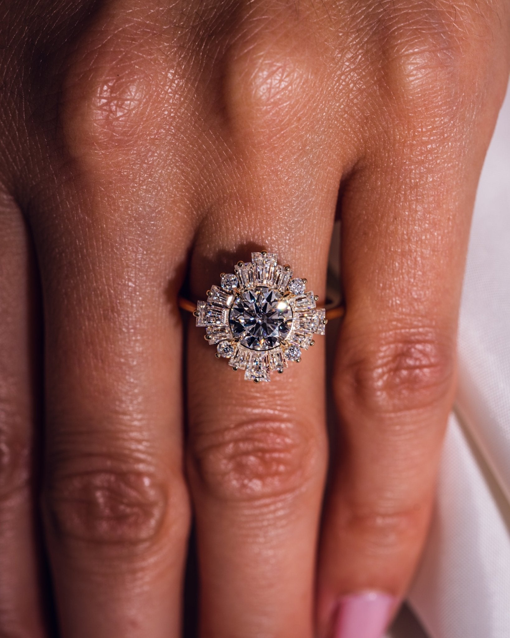Cushion Hidden Halo Lab Grown Diamond Engagement Ring