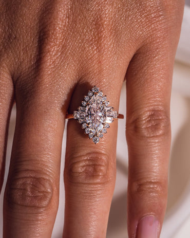 Cushion Hidden Halo Lab Grown Diamond Engagement Ring
