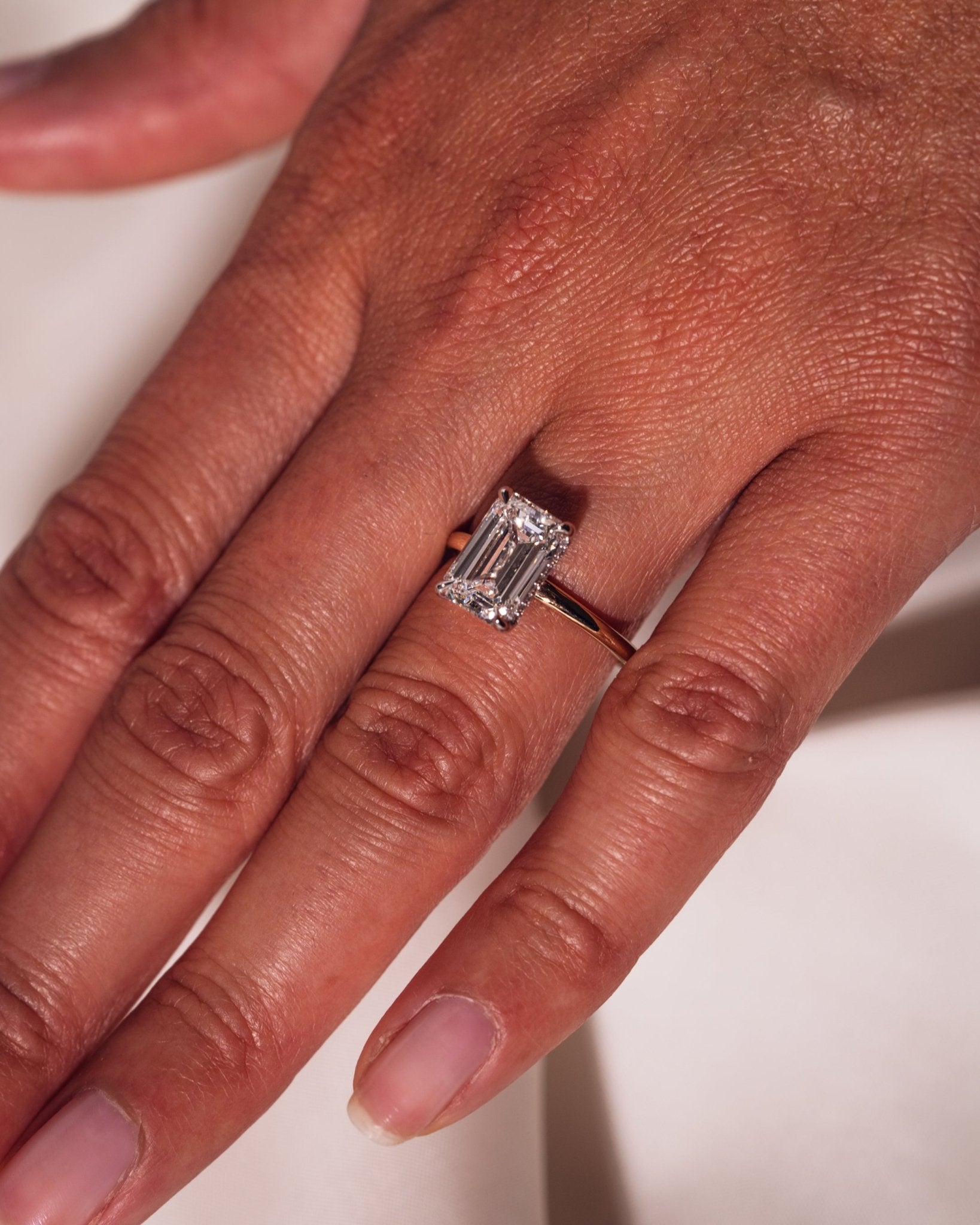 Cushion Hidden Halo Lab Grown Diamond Engagement Ring