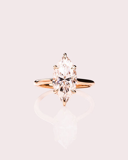 Cushion Hidden Halo Lab Grown Diamond Engagement Ring