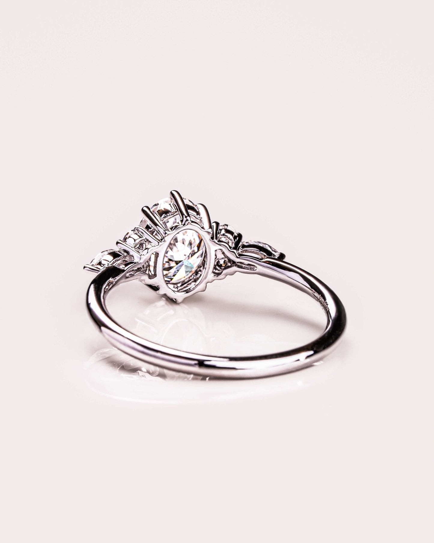 Cushion Hidden Halo Lab Grown Diamond Engagement Ring