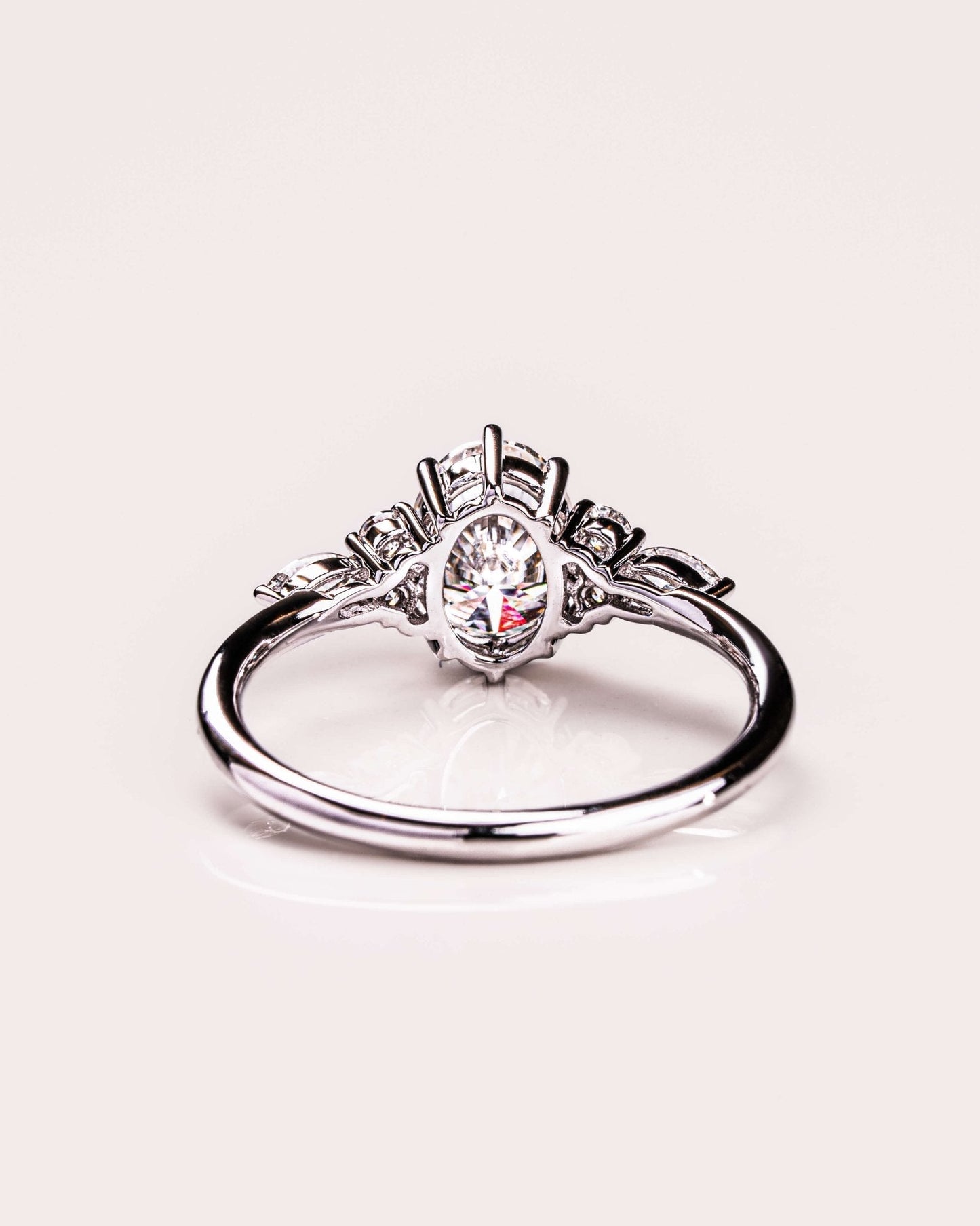 Cushion Hidden Halo Lab Grown Diamond Engagement Ring