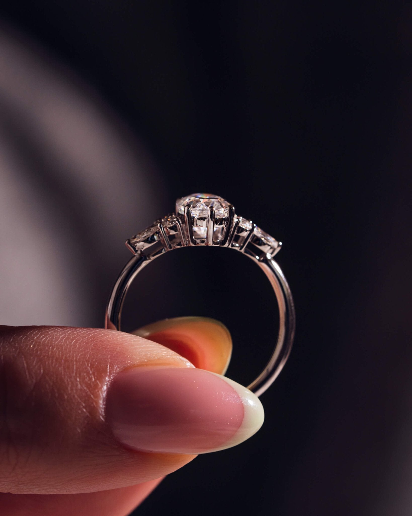 Cushion Hidden Halo Lab Grown Diamond Engagement Ring