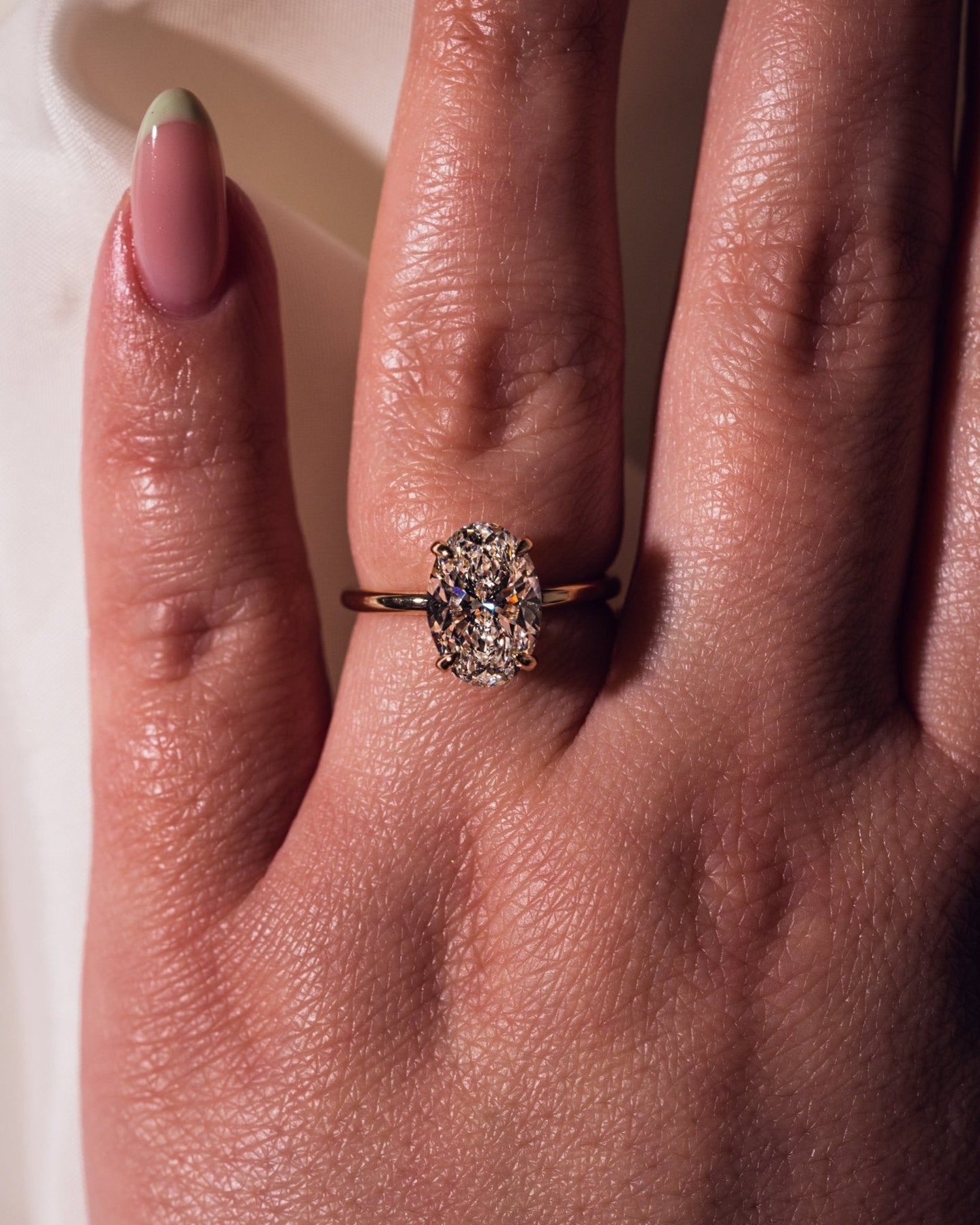 Cushion Hidden Halo Lab Grown Diamond Engagement Ring