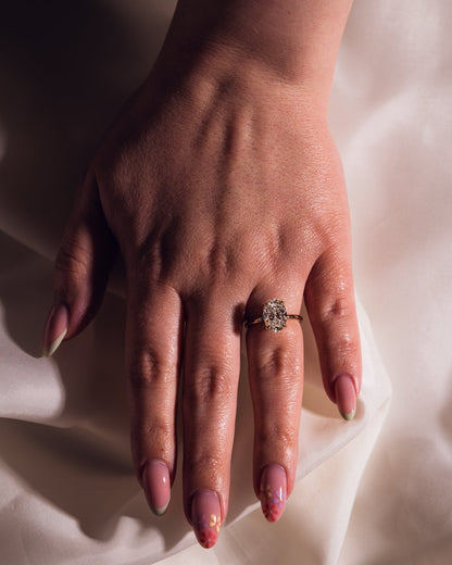 Cushion Hidden Halo Lab Grown Diamond Engagement Ring