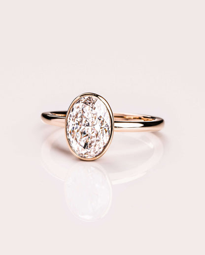 Cushion Hidden Halo Lab Grown Diamond Engagement Ring