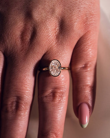 Cushion Hidden Halo Lab Grown Diamond Engagement Ring