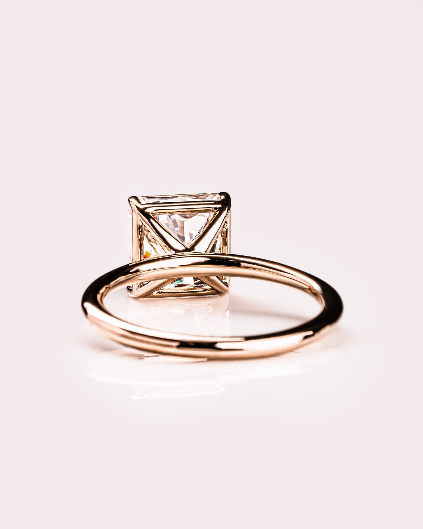Cushion Hidden Halo Lab Grown Diamond Engagement Ring